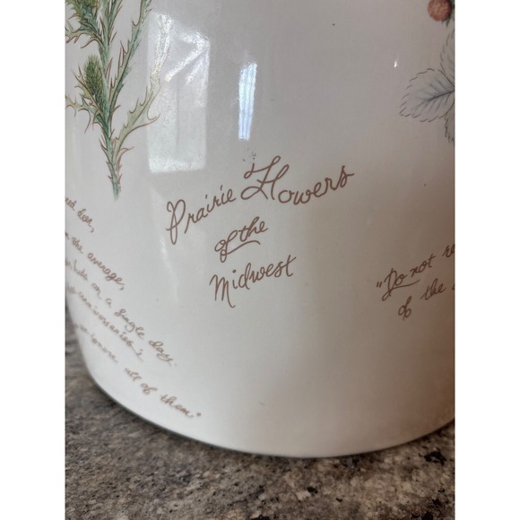 RARE Kohler Prairie Flowers‎ of the Midwest Artist Edition Waste Basket Planter - Picture 7 of 16